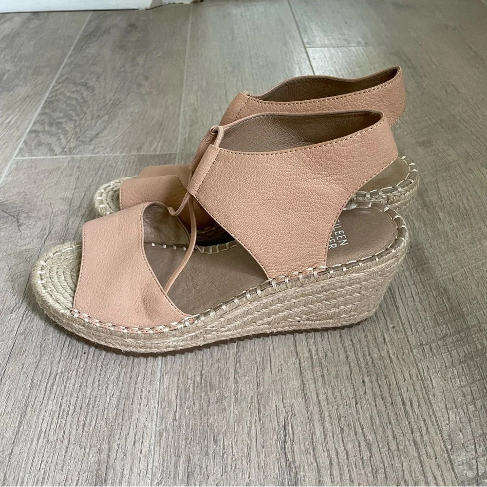 Eileen Fisher Agnes Espadrille Wedge Sandals – size 7 $198